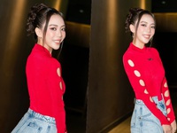 Thu Trang khoe vòng eo con kiến, nhan sắc lão hóa ngược ngày đầu năm