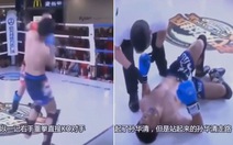 Thách đấu võ sĩ kickboxing, 'cao thủ Thiếu Lâm' bị hạ knock out sau 29 giây