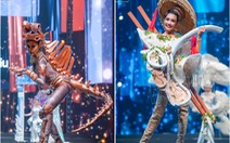 Khủng long, bò sữa, cá chép, bưởi da xanh... cứ thế nhảy xổ vào trang phục dân tộc Miss Grand Thailand 2020