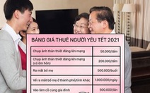 Vua Còm 21-1: Lộ bảng giá 'thuê người yêu' ăn Tết Tân Sửu 2021