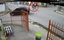 Thanh niên chạy xe đạp drift như phim khi tránh ôtô