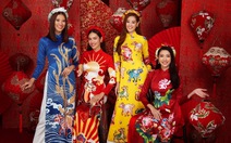 Dàn Hoa hậu Hoàn vũ Việt Nam mặc áo dài đón Tết Tân Sửu