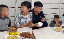 Chị gái quyền lực khiến em trai nín khóc, ăn cơm trong một nốt nhạc