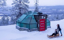 Ghé Phần Lan ngắm cực quang trong lều tuyết bằng kính