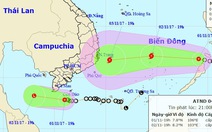 Áp thấp gần bờ suy yếu, áp thấp trên biển mạnh lên