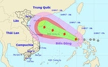 Bão trái quy luật đe dọa các tỉnh Bắc bộ