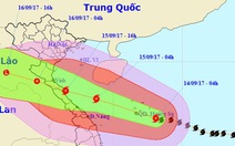 Bão số 10 giật đến cấp 13, đang tiếp tục mạnh thêm