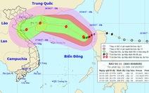 Bão số 11 liên tục tăng cấp và sẽ mạnh lên