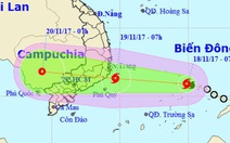 Bão số 14 cách bờ biển Khánh Hòa, Bình Thuận 620 km