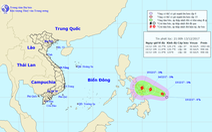 Áp thấp nhiệt đới gần biển đông có khả năng mạnh thành bão