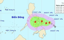 Áp thấp nhiệt đới gần Biển Đông đã thành bão, giật cấp 10