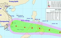 Bão giật cấp 10 hướng vào biển Đông sát tết