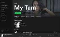 Mỹ Tâm là ca sĩ Việt đầu tiên có kho nhạc trên Spotify