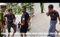 Video clip mặc váy ngắn, quần short bị mời khỏi Đền Hùng