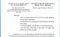 Cảnh báo điểm yếu bảo mật trên thiết bị của Cisco