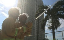 Bộ công an kiểm tra phòng cháy chữa cháy chung cư ở Sài Gòn