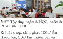 Phạt tiền học viên mới sợ và học tốt?