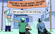 Hí họa Sài Gòn mùa... tụ nước