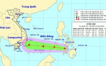 Áp thấp nhiệt đới sắp thành bão đang tiến dần vào Biển Đông