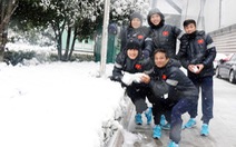 Tuyết phủ trắng nơi U23 Việt Nam đá trận chung kết lịch sử
