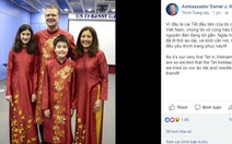 Gia đình đại sứ Mỹ 'khoe' áo dài đón Tết Việt