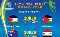Lịch thi đấu Asian Cup 2019 ngày 15-1: Việt Nam 'hóng' tin Syria và Palestine