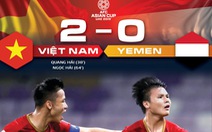 Thống kê Việt Nam - Yemen 2-0: Thắng xứng đáng