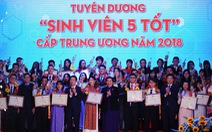 Năm 2018 đạt kỷ lục số lượng 'Sinh viên 5 tốt'