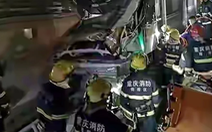 Tàu điện ngầm Trung Quốc va hầm tránh bom, 4 người thương vong