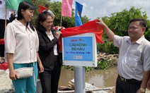 70 triệu đồng xây cầu nối 5 ấp ven sông xã biên giới Phước Chỉ