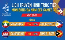 Lịch trực tiếp bóng đá nam SEA Games 27-11: Tâm điểm Myanmar gặp Philippines