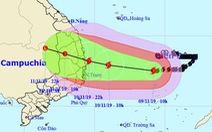 Bão cách Song Tử Tây 110km, miền Trung, Tây Nguyên mưa rất lớn từ đêm nay