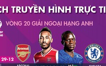 Lịch trực tiếp Premier League tối 29-12