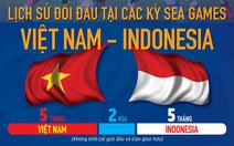 Việt Nam có thành tích đối đầu ngang bằng Indonesia ở SEA Games
