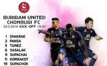 Xuân Trường thi đấu 50 phút ở trận Buriram hòa Chonburi 2-2