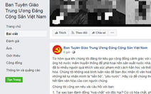 Facebook giả mạo Ban Tuyên giáo trung ương đưa thông tin sai vụ nước mắm