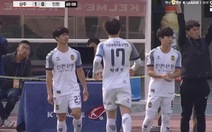 Công Phượng 'đói bóng' trong 27 phút góp mặt ở trận Incheon thua Sangju 0-2