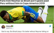 Đại thắng Peru, CĐV Brazil 'chọc quê' Neymar trên mạng xã hội