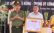 Tặng bằng Tổ quốc ghi công cho trung úy công an quên mình, dũng cảm cứu đồng đội