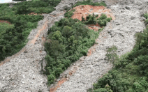 Flycam toàn cảnh suối rác 'khổng lồ' đổ xuống vườn hoa ở Đà Lạt