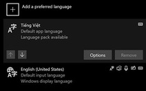 Bộ gõ tiếng Việt chính thức có mặt trên Windows 10