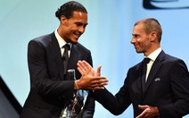 Vượt mặt Messi và Ronaldo, Van Dijk đoạt danh hiệu 'cầu thủ hay nhất mùa của UEFA'