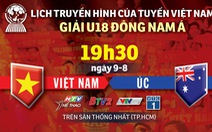 Lịch trực tiếp U18 Việt Nam gặp Úc ở giải U18 Đông Nam Á 2019