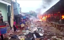 Cháy lớn tại chợ Mộc Bài Bình Định