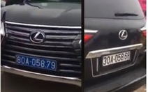 Phạt 5 triệu, tước bằng lái 2 tháng tài xế Lexus mang 2 biển kiểm soát