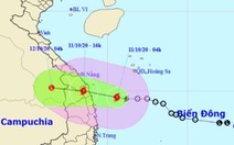 NÓNG: Bão đang tiến vào các tỉnh từ Quảng Nam đến Bình Định
