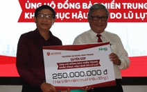 Một trường ở Nha Trang quyên góp 250 triệu đồng cho chương trình cứu trợ miền Trung