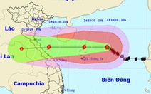 Bão số 8 còn cách Hoàng Sa 300km, sẽ giảm cấp khi vào biển Hà Tĩnh - Quảng Trị