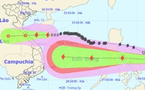 Tâm bão cách đất liền Hà Tĩnh đến Quảng Trị 330km, sóng biển cao 2-4m