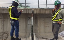 Đã khắc phục sự cố gối cao su trên dầm cầu cạn metro số 1 bị rớt